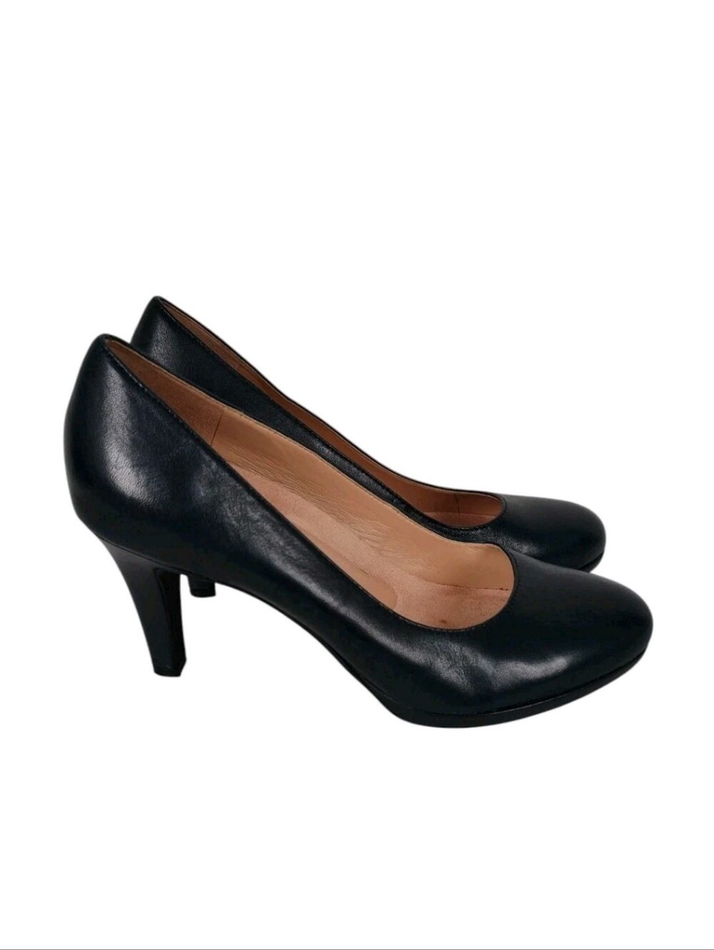 Naturalizer Michelle Navy Blue Leather Heels Womens Size 8.5 Slip on Pumps